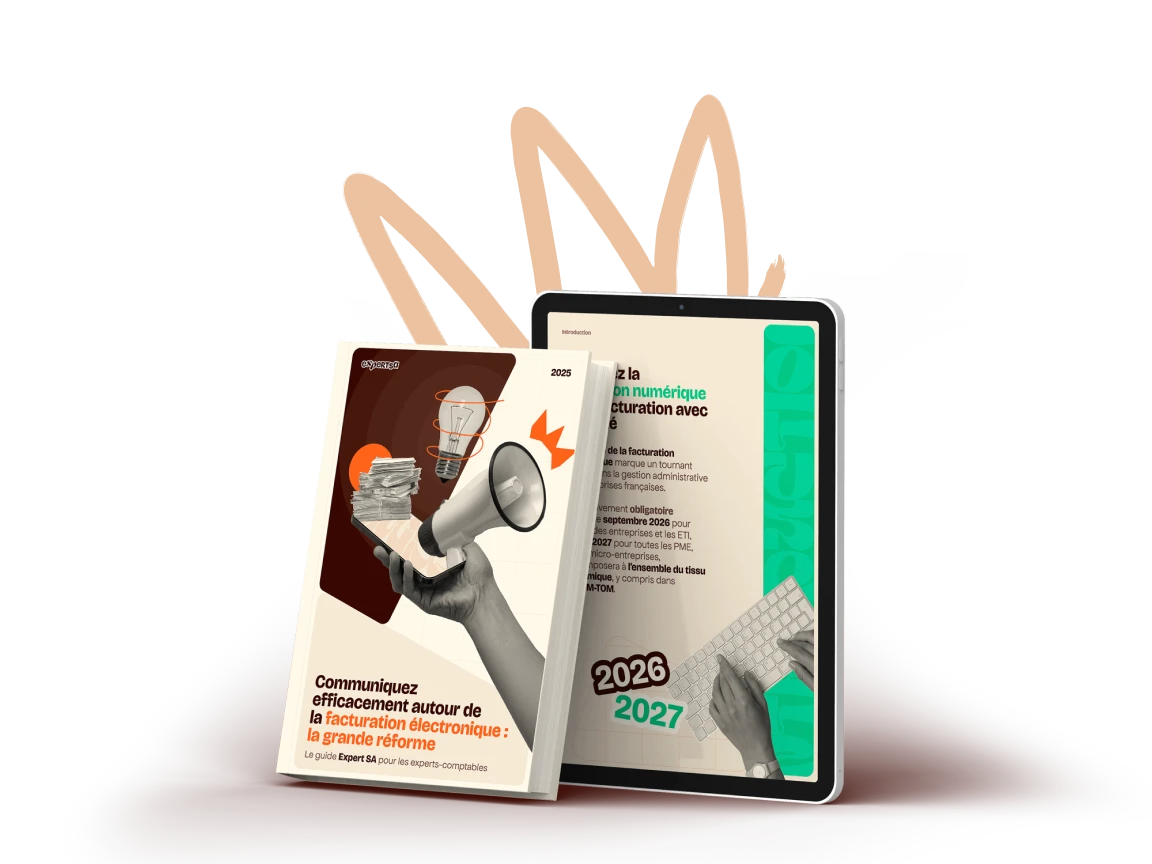 Mockup du livre blanc Expert SA sur la facturation électronique