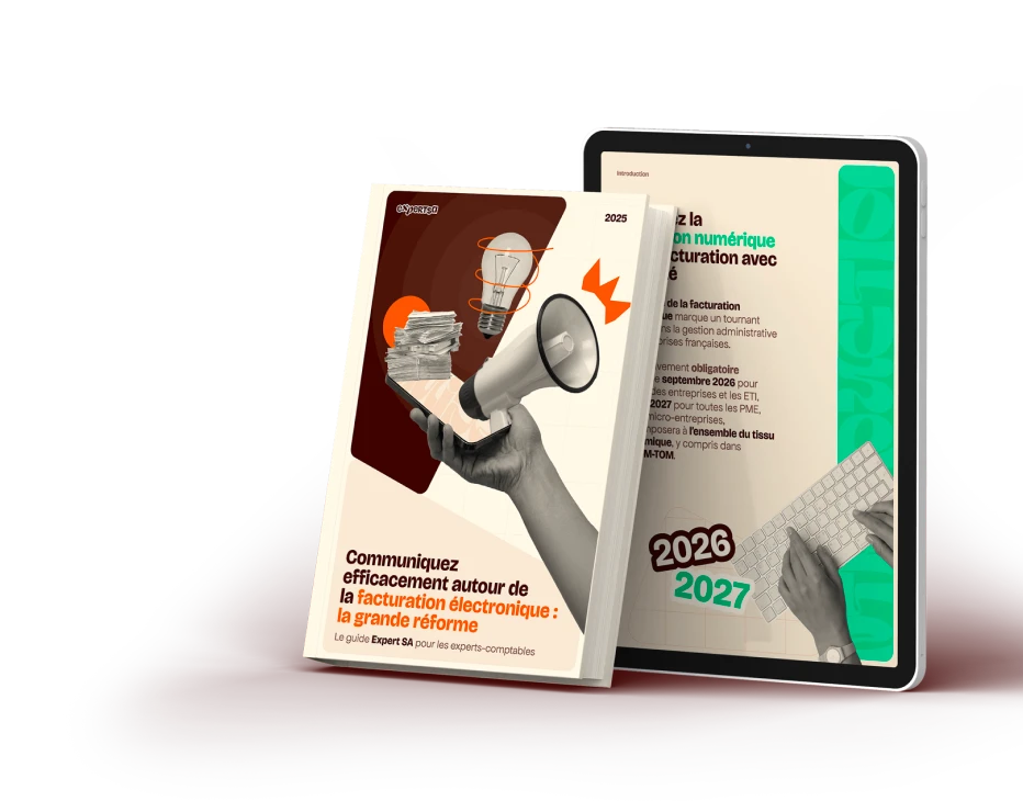 Mockup du livre blanc Expert SA sur la facturation électronique