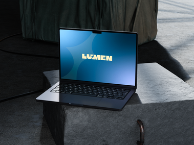 Site internet du cabinet Lumen affiché sur un ordinateur portable