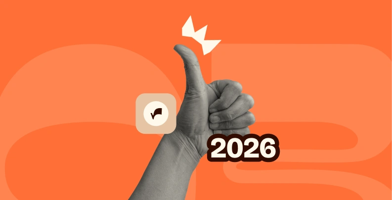 Main montrant un pouce levé sur fond orange, symbolisant l’approbation et l’optimisme pour la facturation électronique 2026.