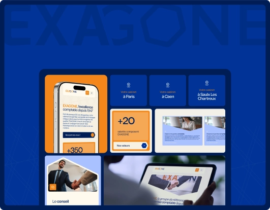 Exagone : une identité visuelle forte pour un cabinet d’excellence
