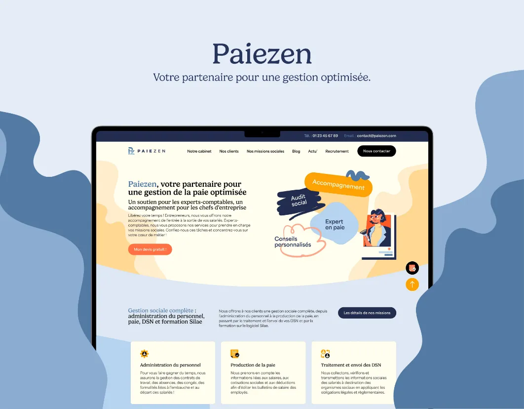 Un site internet à deux faces pour le cabinet Paiezen !