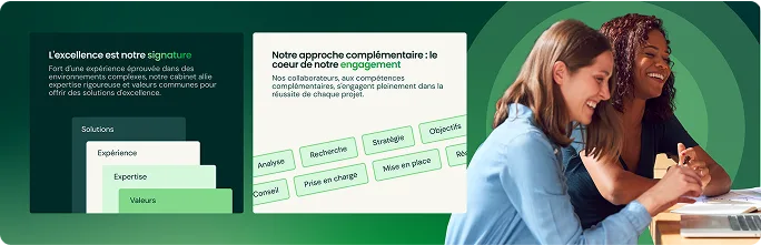 Présentation de l’excellence et de l’engagement du cabinet Beyond Numbers sur le site internet